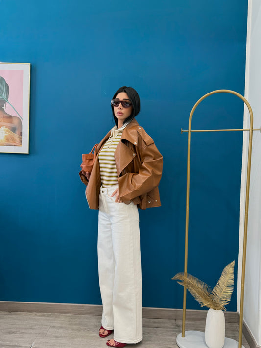 Polo a righe in cotone