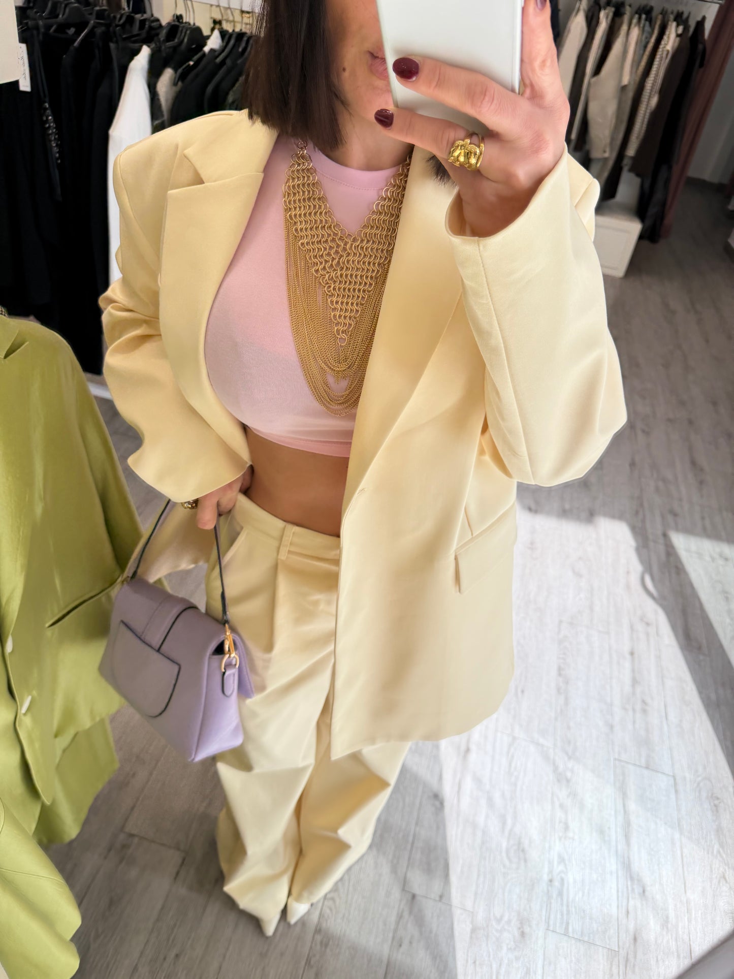 Blazer monopetto yellow by lumina