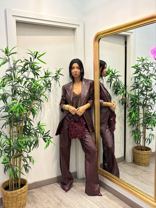 Blazer in simil pelle lumina