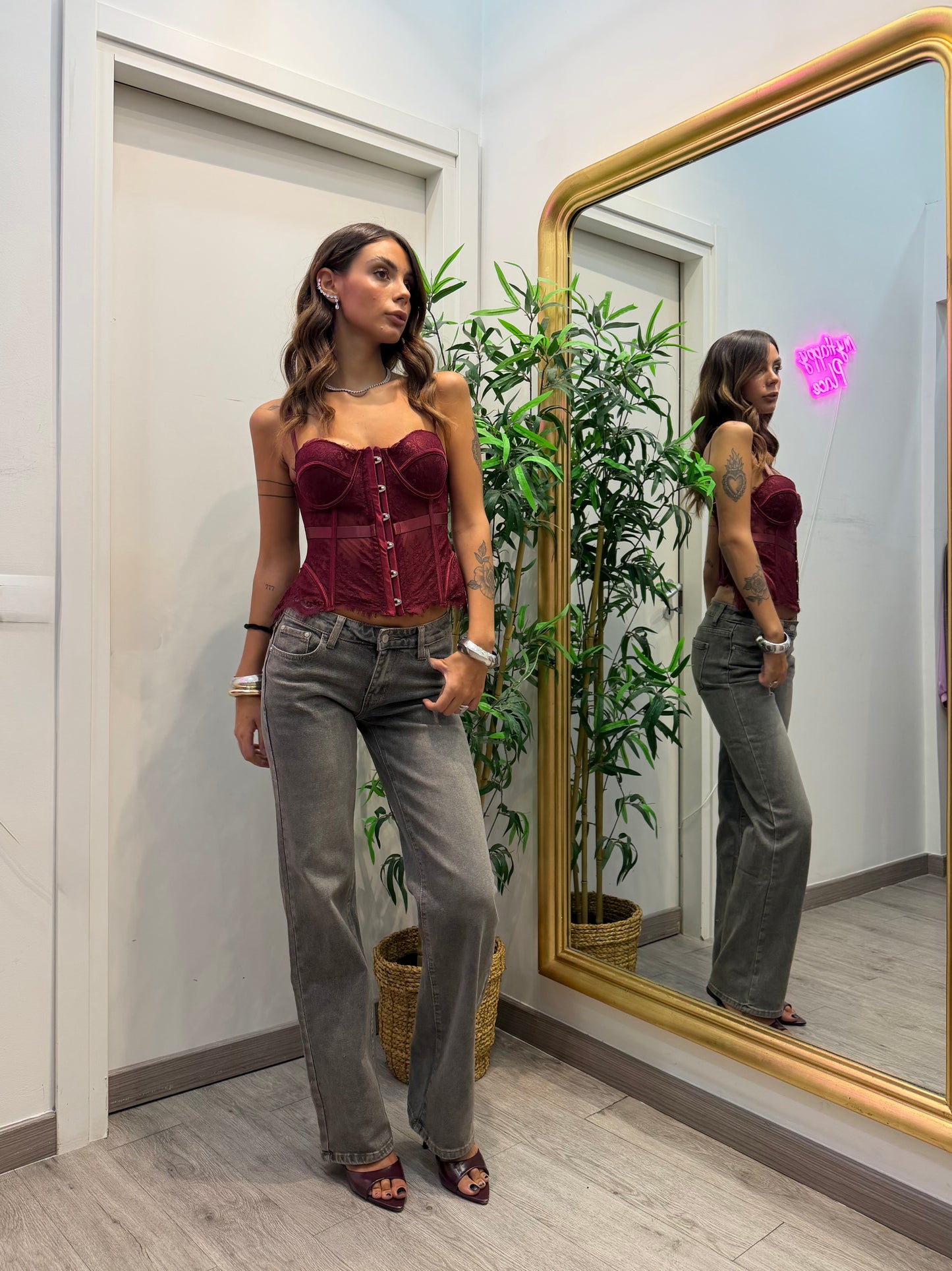 Jeans fume’ vita bassa