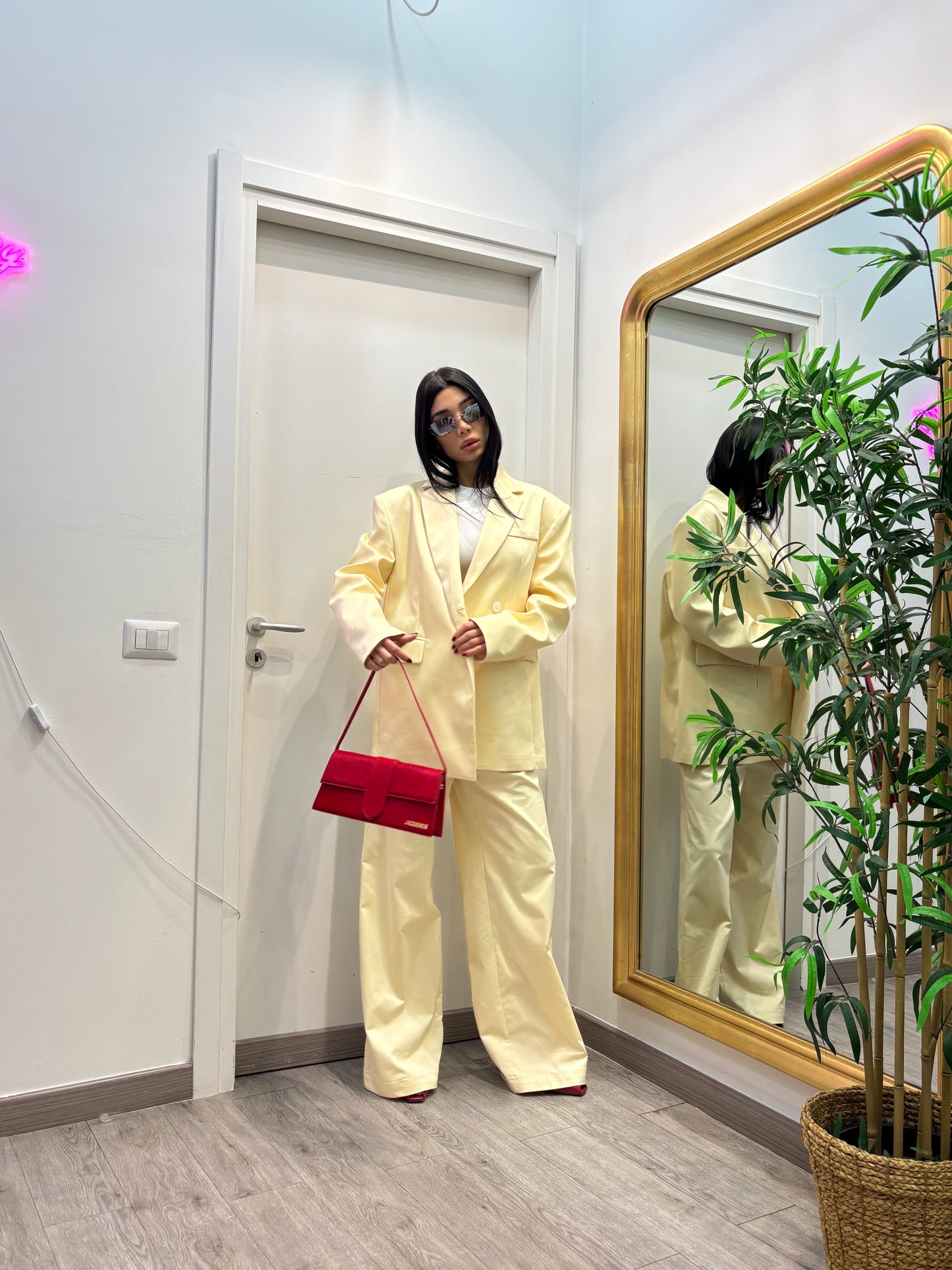 Blazer monopetto yellow by lumina