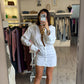 Mini dress satin white