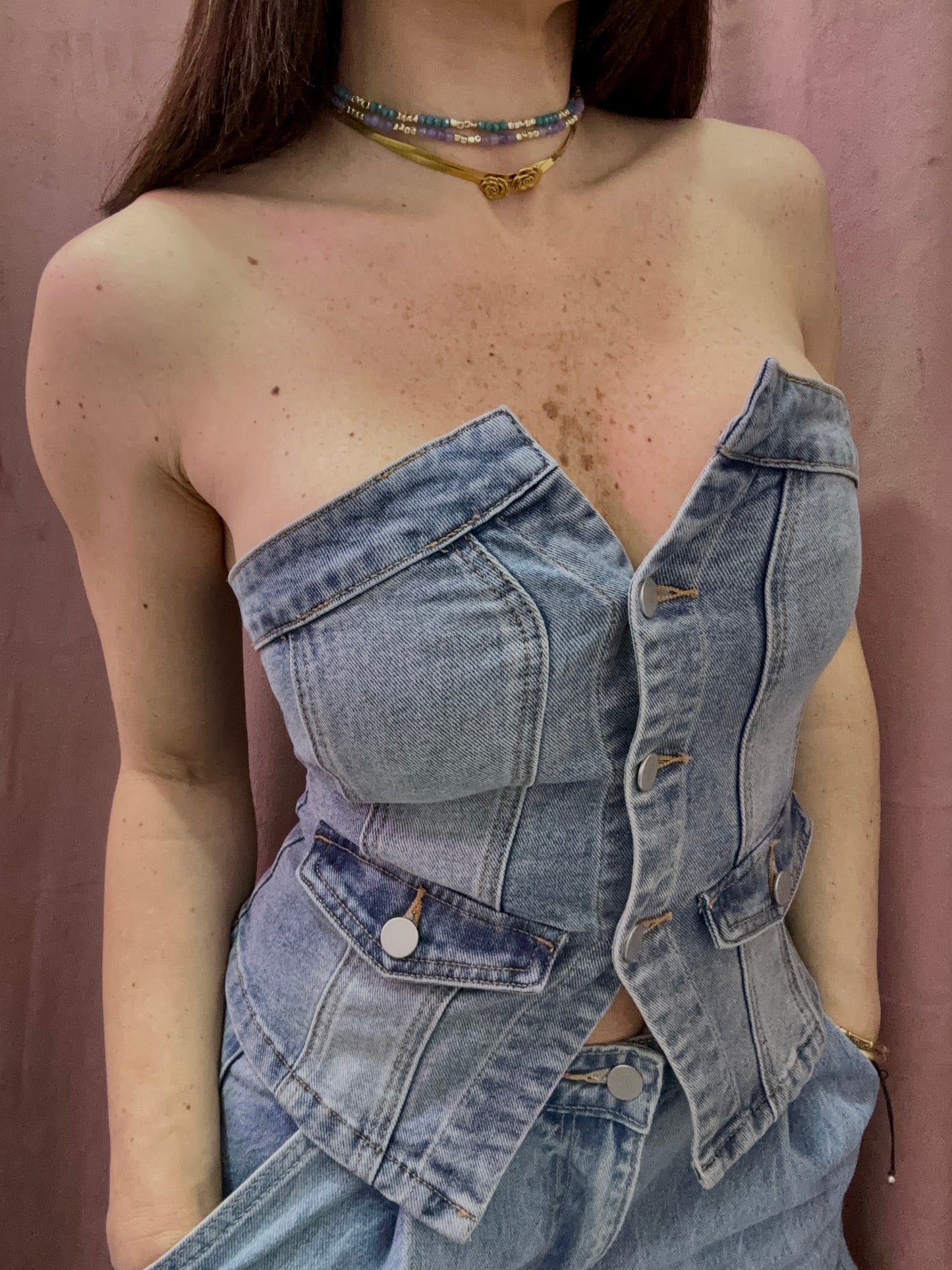 Top denim lumina