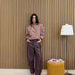 Pantaloni eco prugna