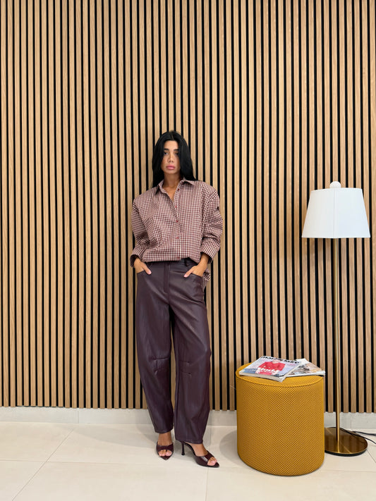 Pantaloni eco prugna