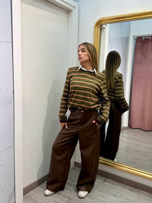 Pantaloni ballon in ecopelle