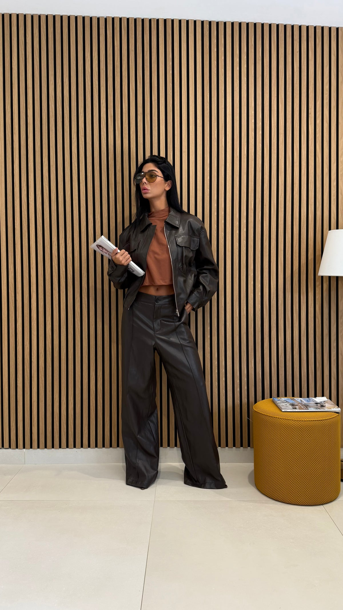 Jacket tasconi in ecopelle