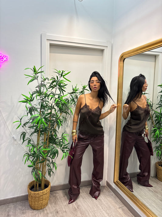 Pantaloni in similpelle lumina