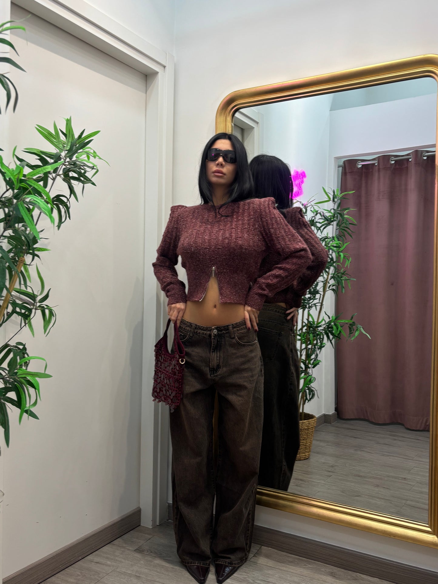 Maglioncino spalline cropped