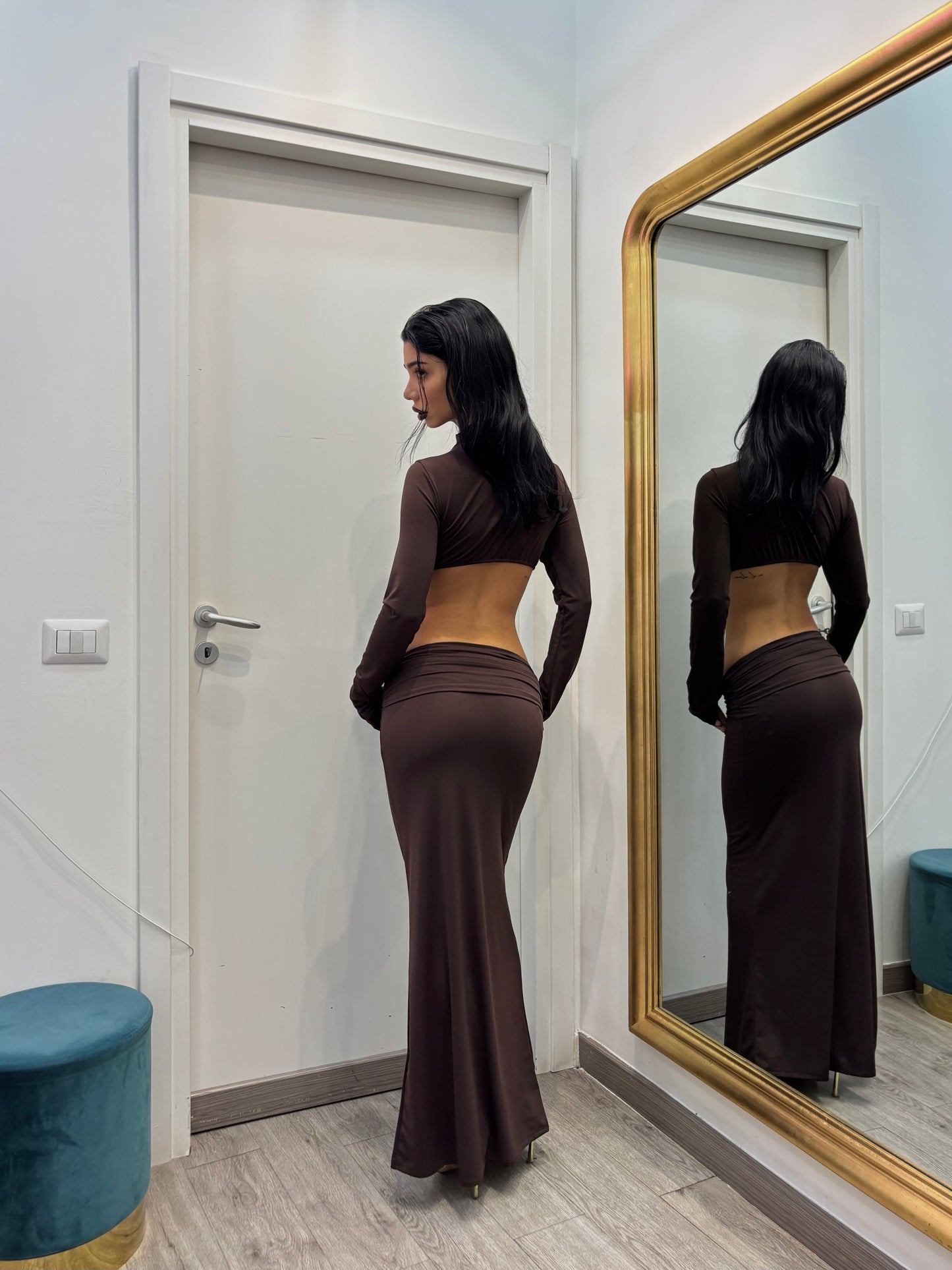 Abito desnuda ( marrone / nero )