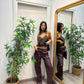 Pantaloni in similpelle lumina