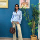 Camicia popoline con cut out