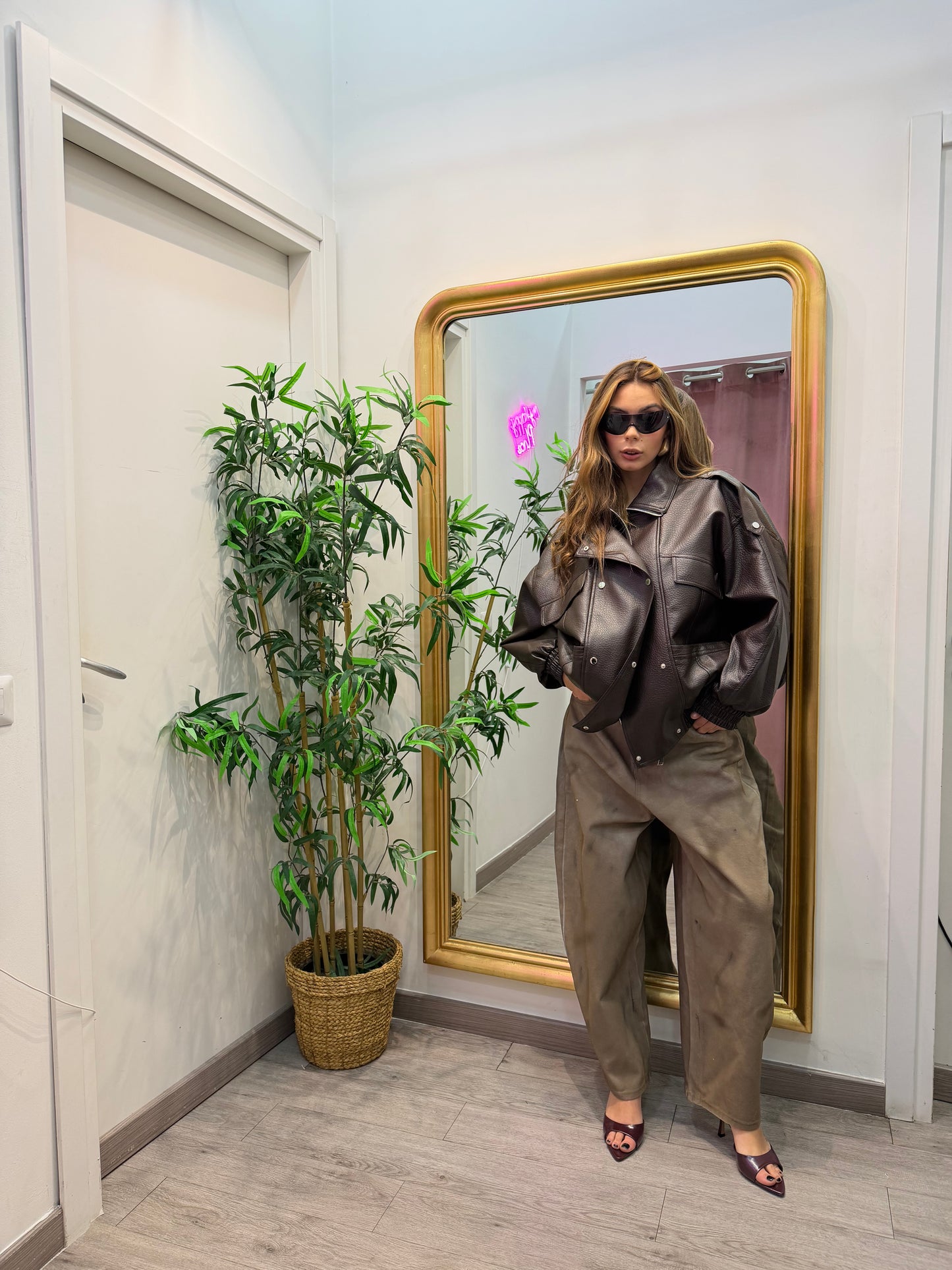 Bomber eco( nero / marrone )