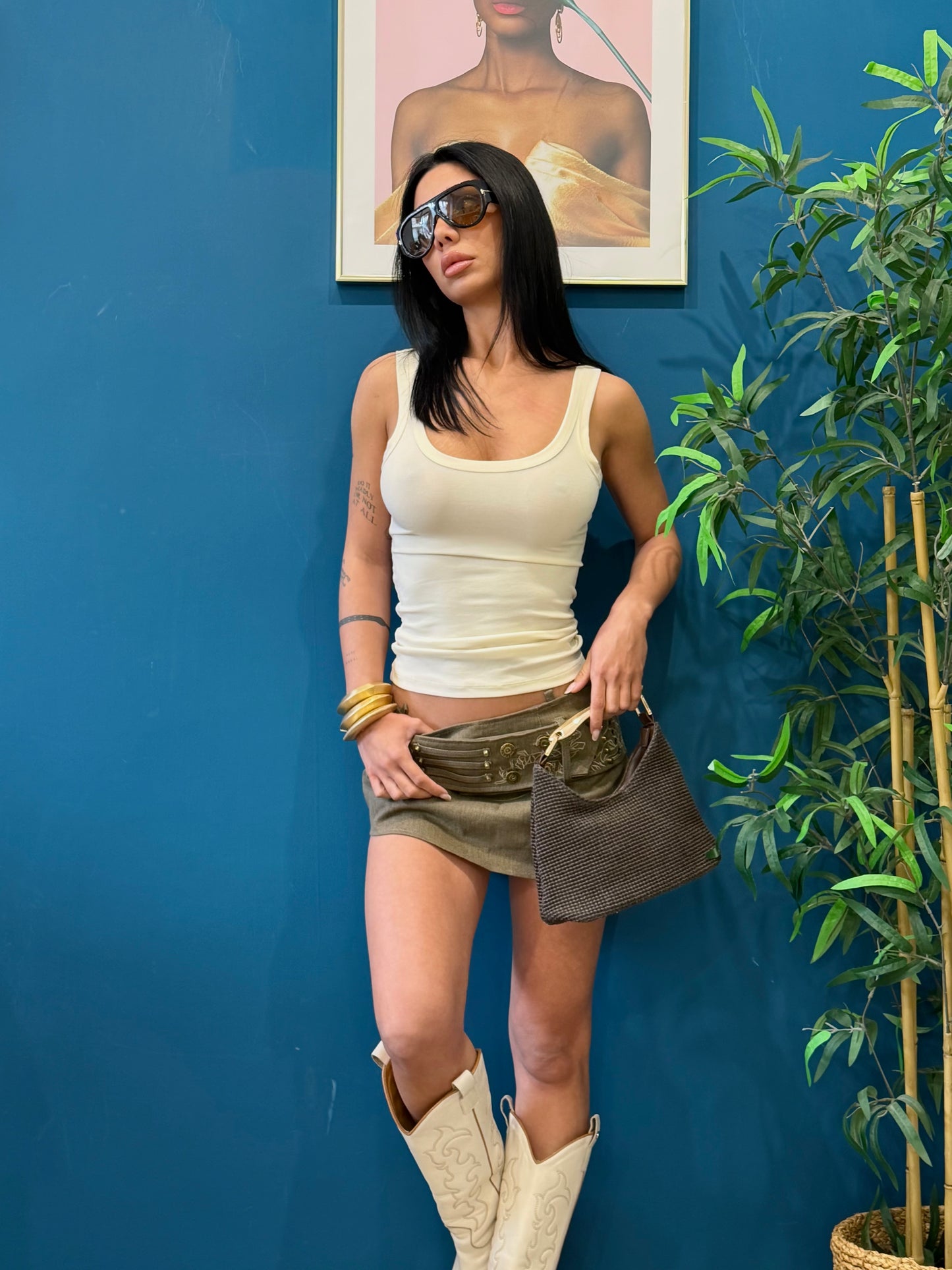 Mini maxi belt( nero/ verde militare )
