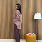 Pantaloni eco prugna