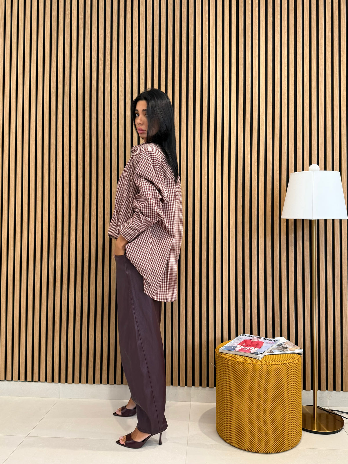Pantaloni eco prugna