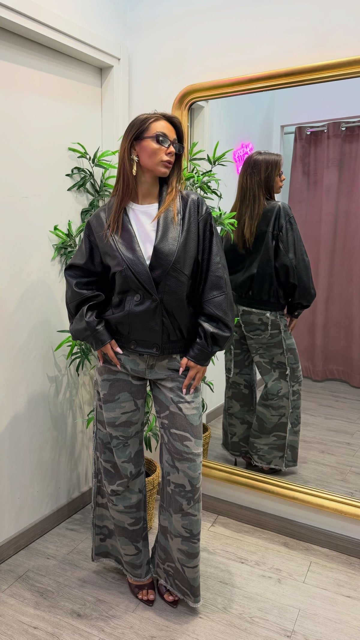 Bomber eco ( marrone / nero)