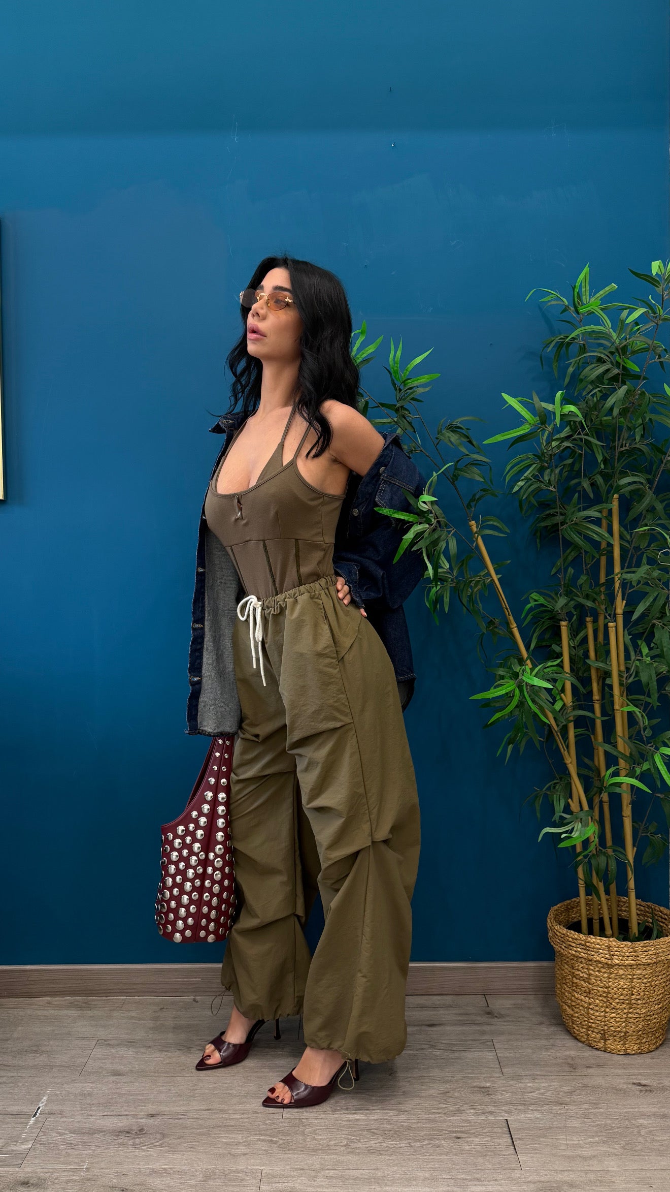 Set miami ( verde olio / grigio )