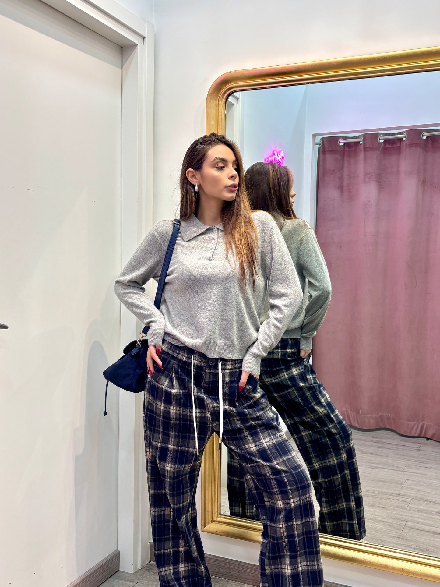 Pantaloni comfy a quadri