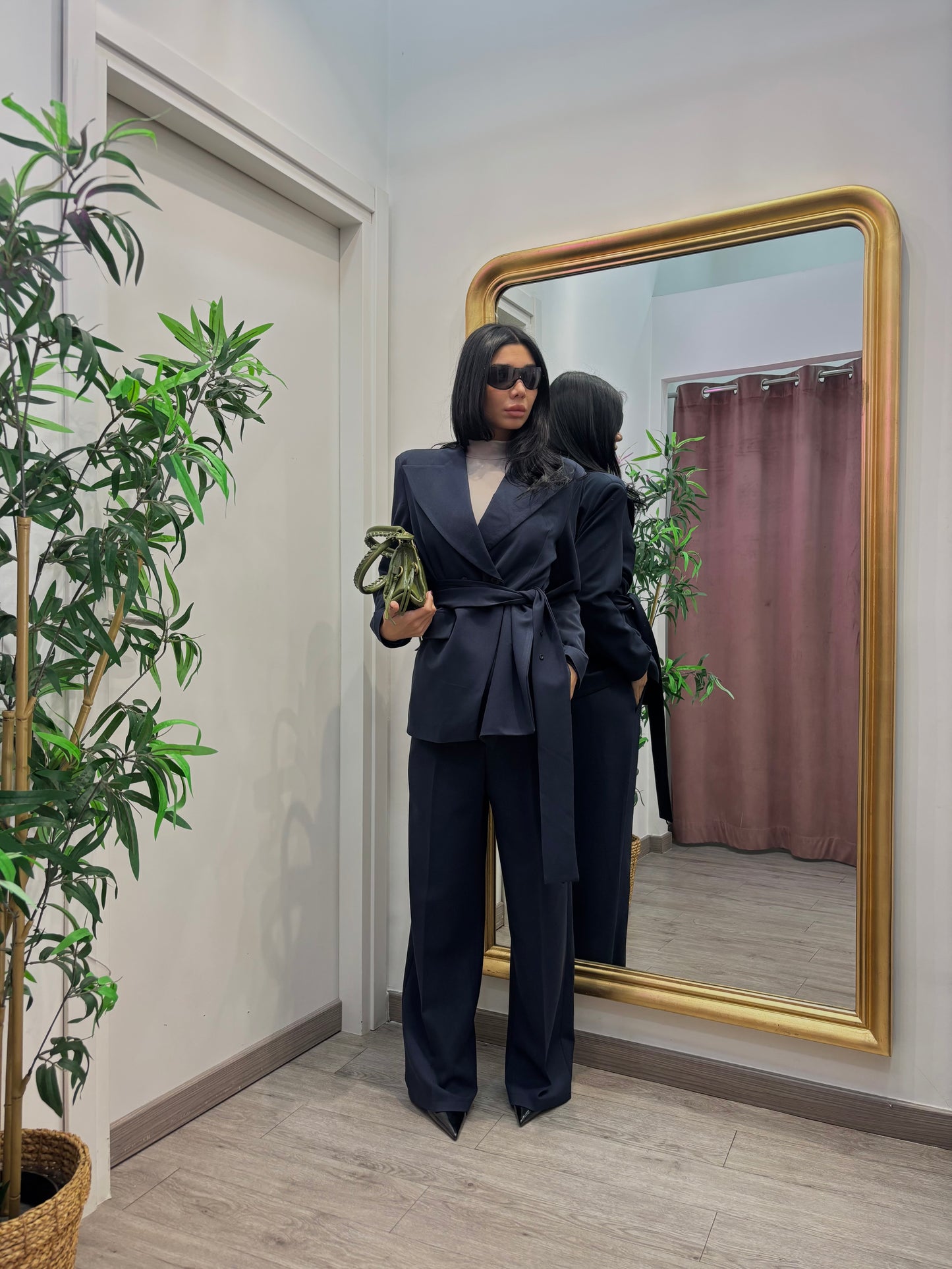 Tailleur Sharon ( blue / burgundi / nero )