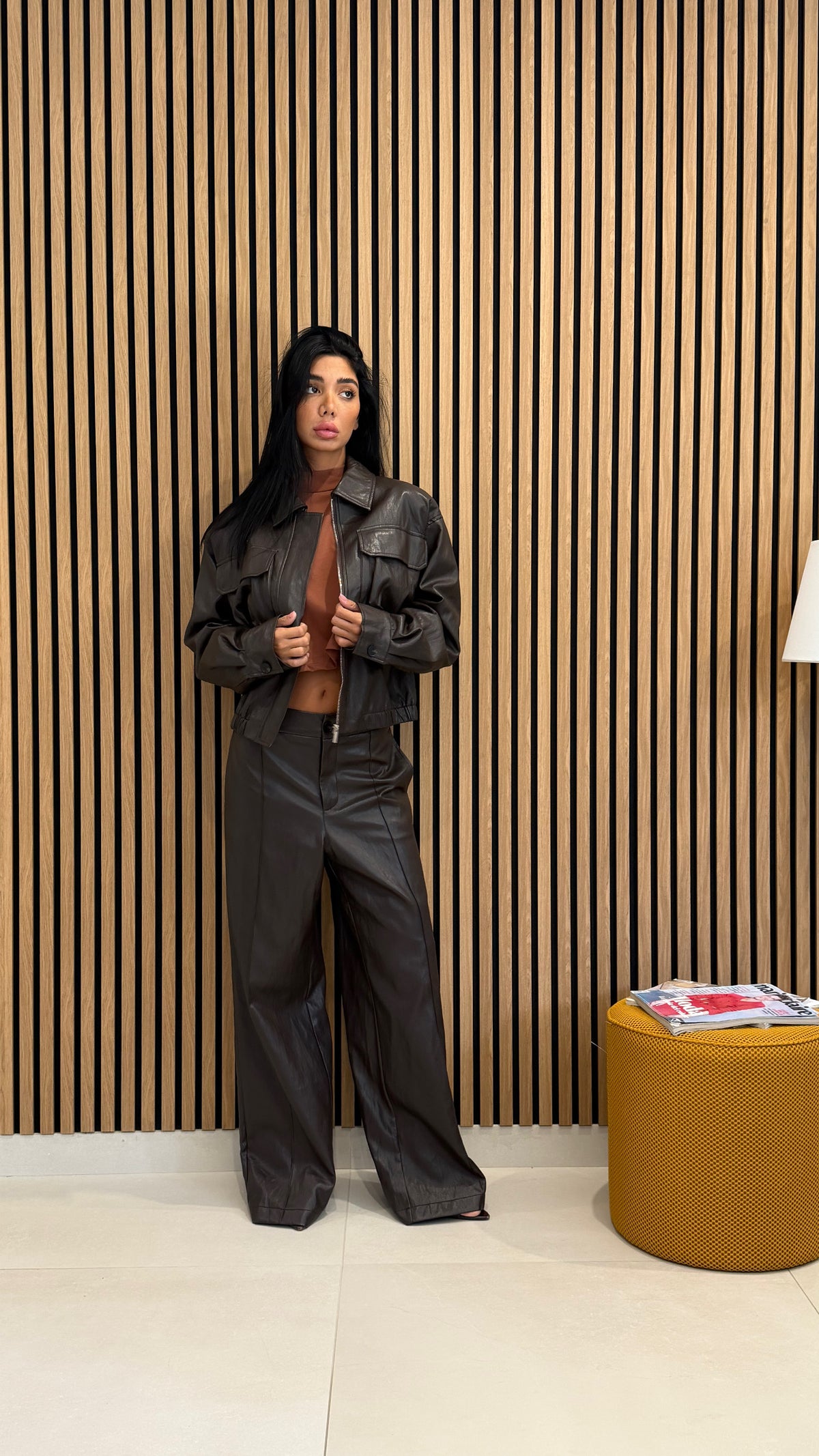 Jacket tasconi in ecopelle