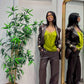 Blazer in simil pelle lumina ( cioccolato )