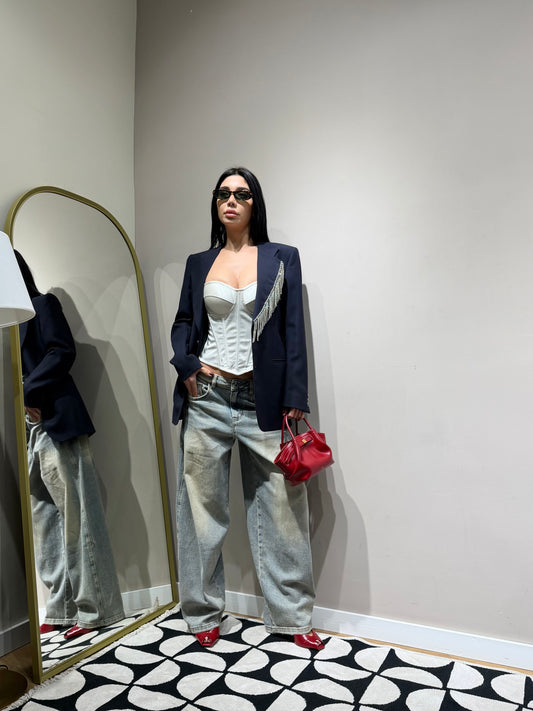 Jeans ballon sabbiato