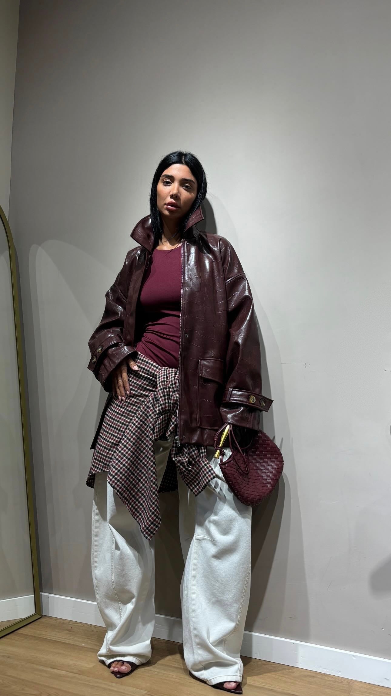 Trench luxury ( burgundi / coccio )