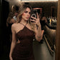 Dress luxury ( viola  / marrone)