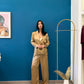 Tailleur satin gold