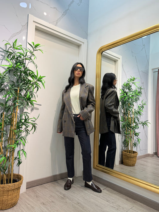 Blazer quadri spacchi laterali