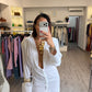 Mini dress satin white