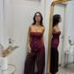 Corpetto sfiancato ( marrone / bordeaux )