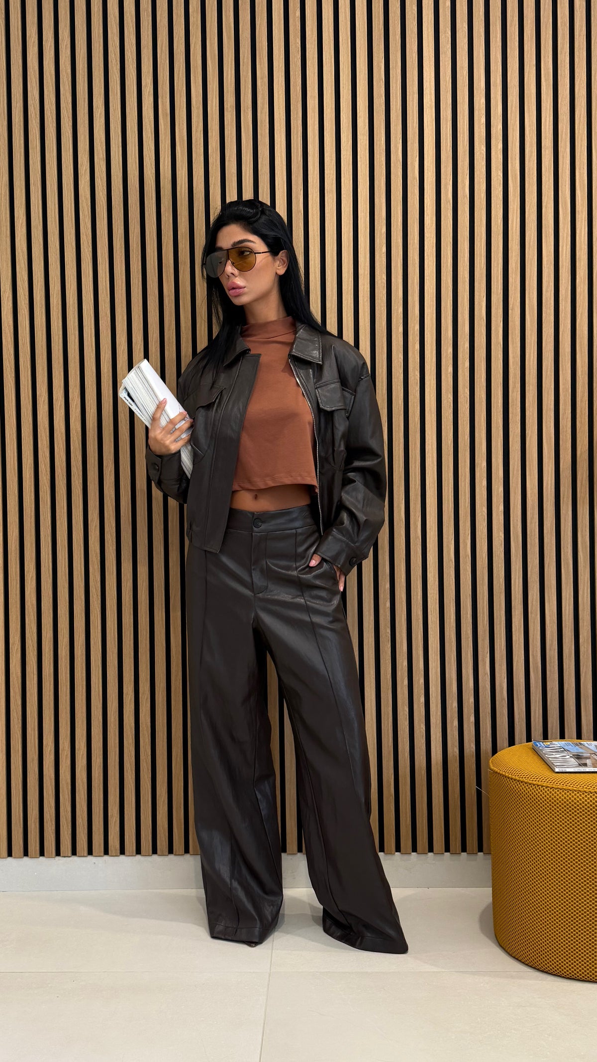 Jacket tasconi in ecopelle