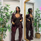 Blazer in simil pelle lumina