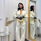 Blazer sfiancato panna by lumina