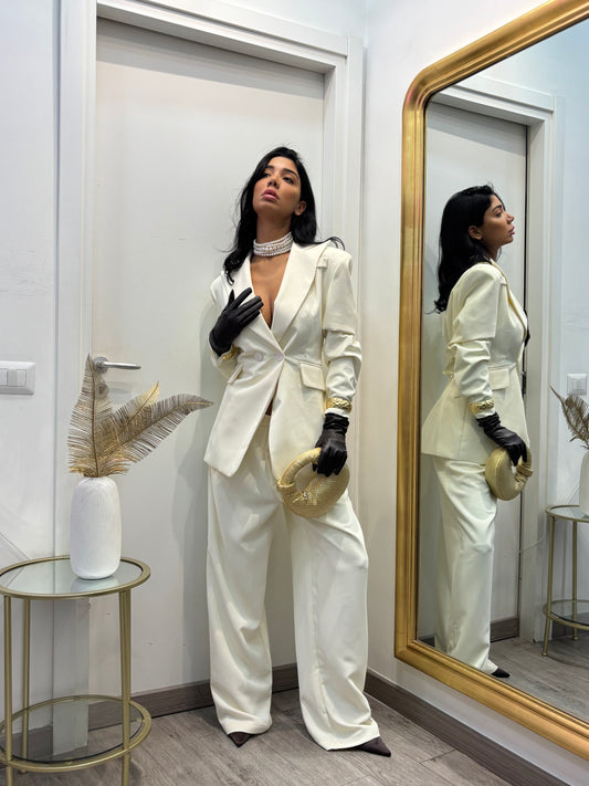 Blazer sfiancato panna by lumina