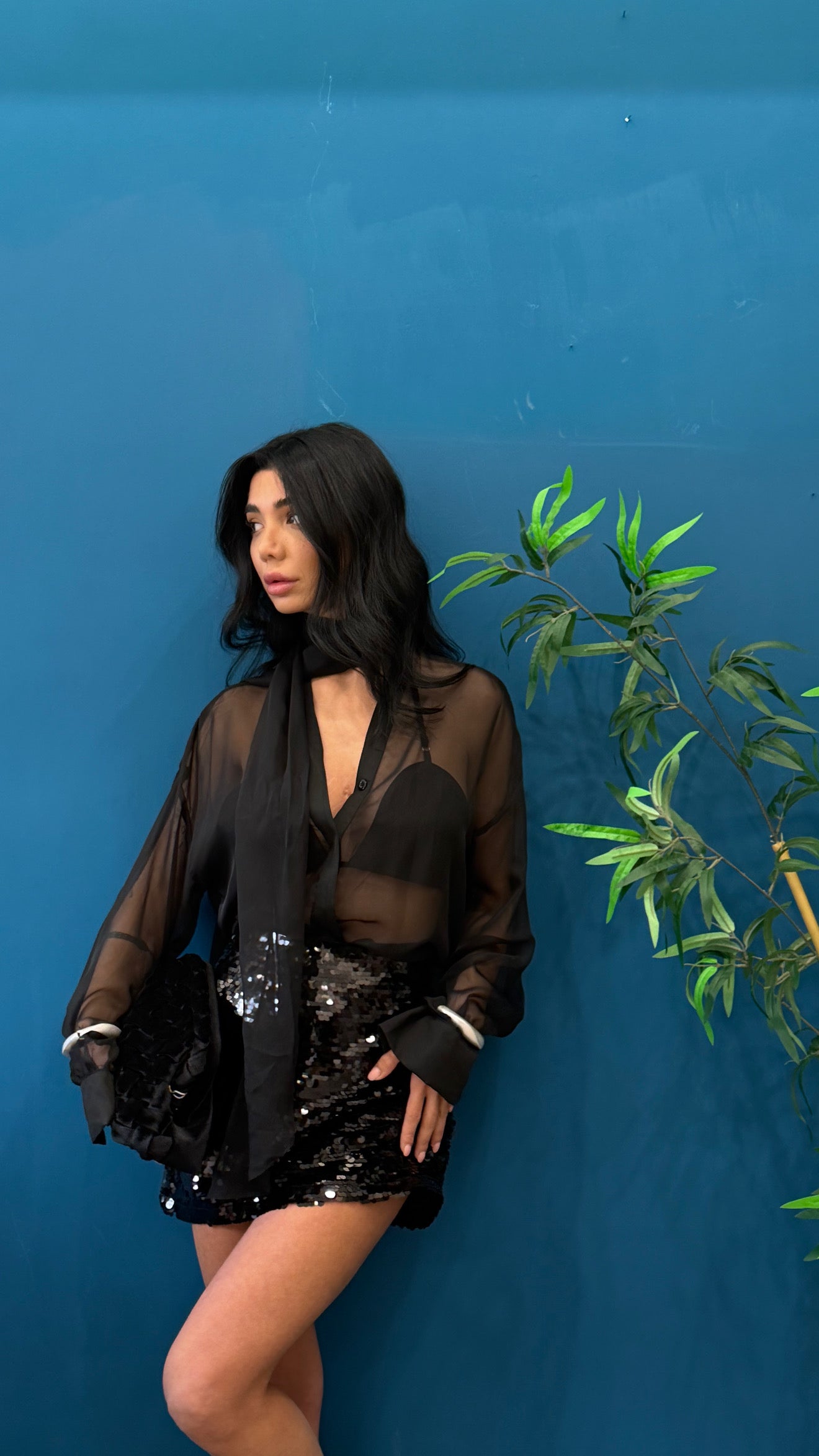 Blusa fiocco ( nera / bianca )