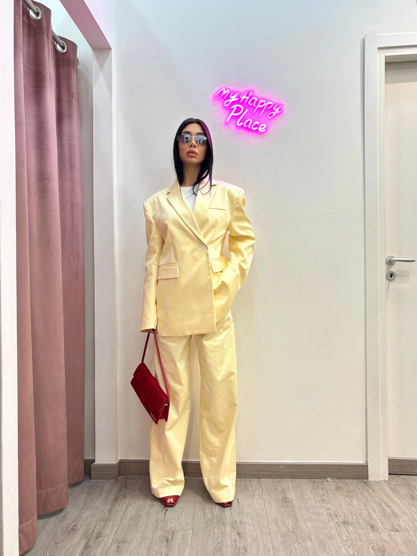 Blazer monopetto yellow by lumina