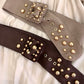 Maxi cintura borchie Gold (sabbia / marrone )