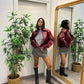Jacket bomber red
