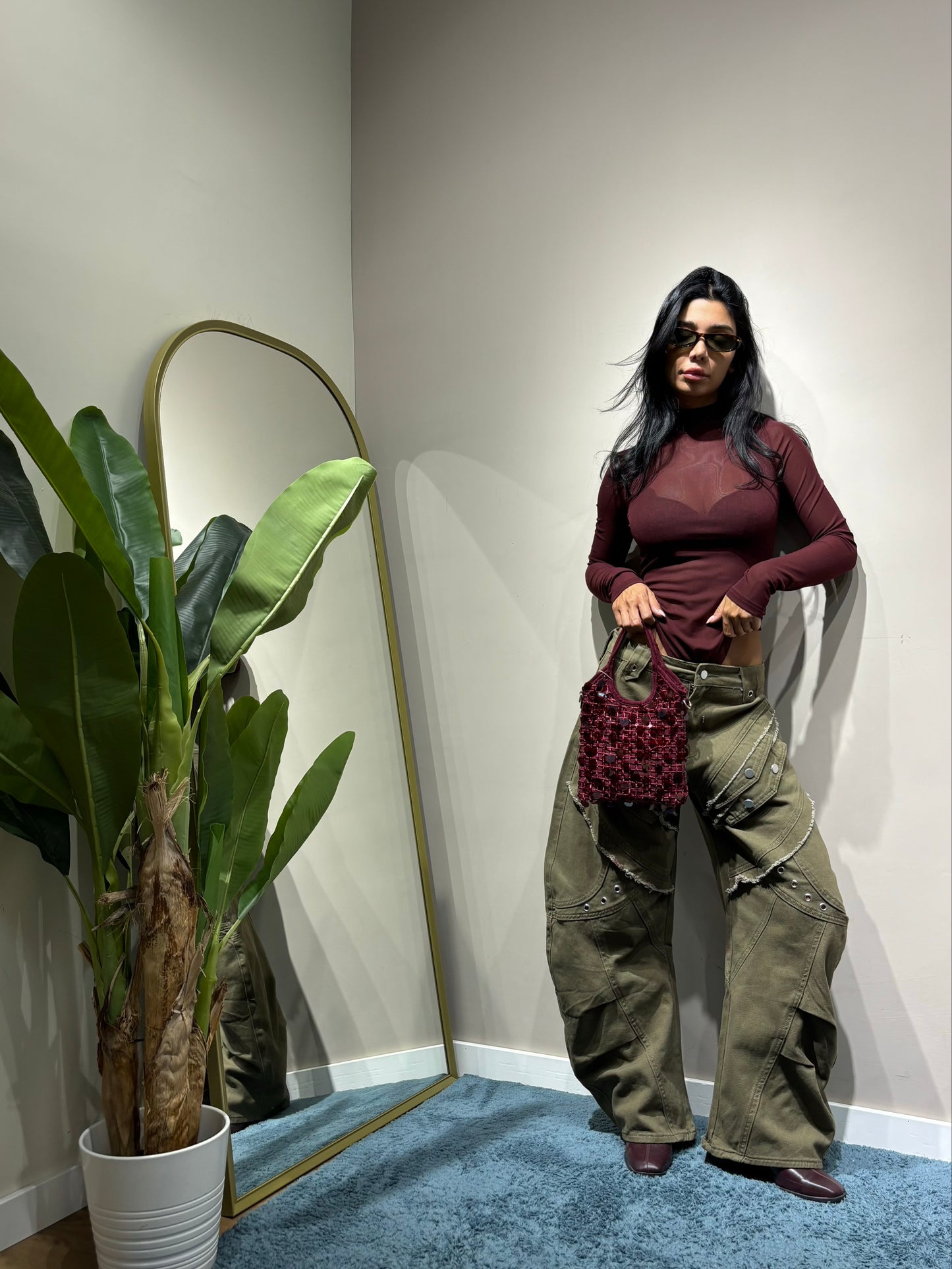 Body  mezzo collo semitrasparente ( marrone / bordeaux / nera )