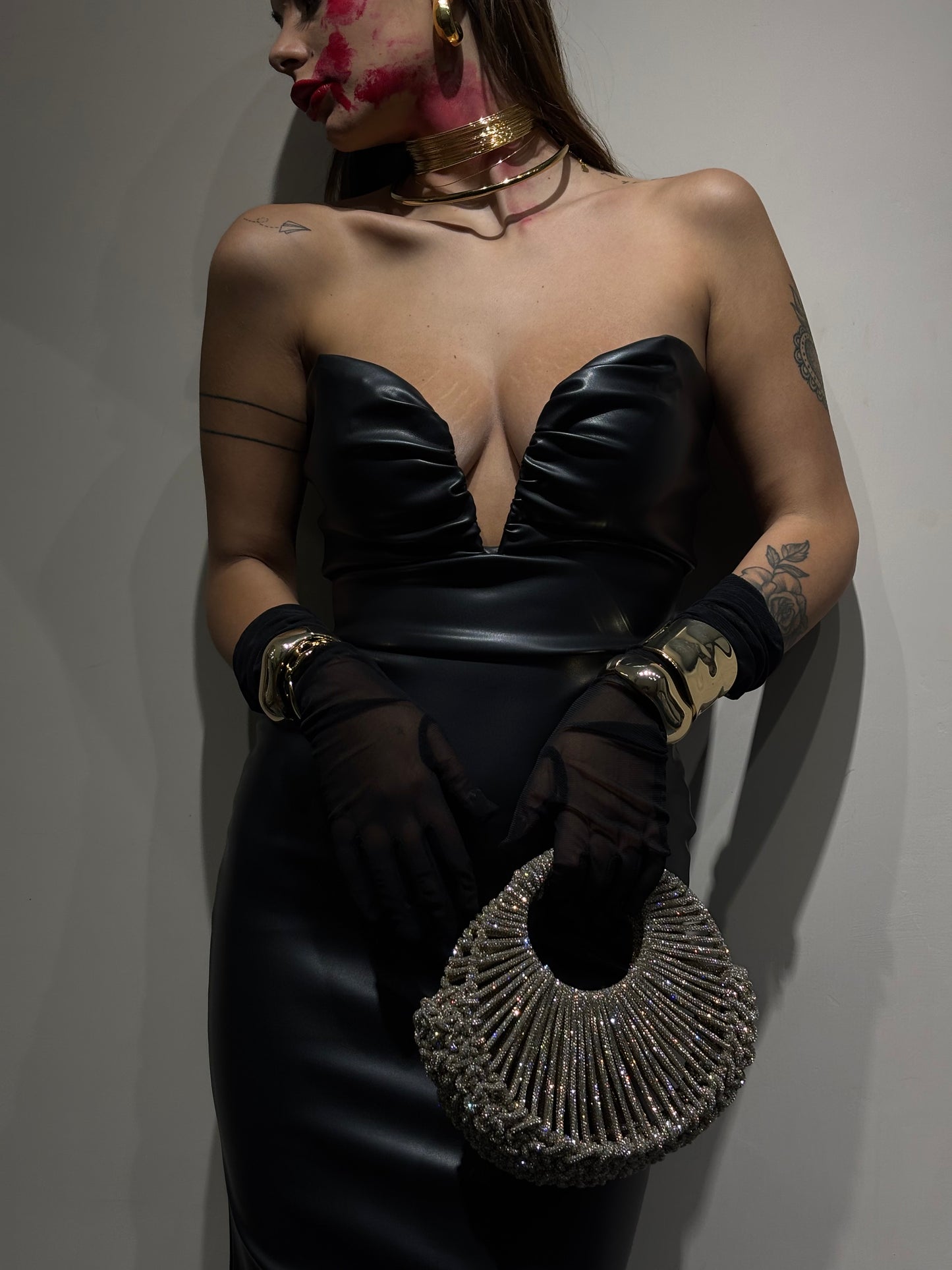 Abito black ecopelle