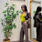 Blazer in simil pelle lumina ( cioccolato )