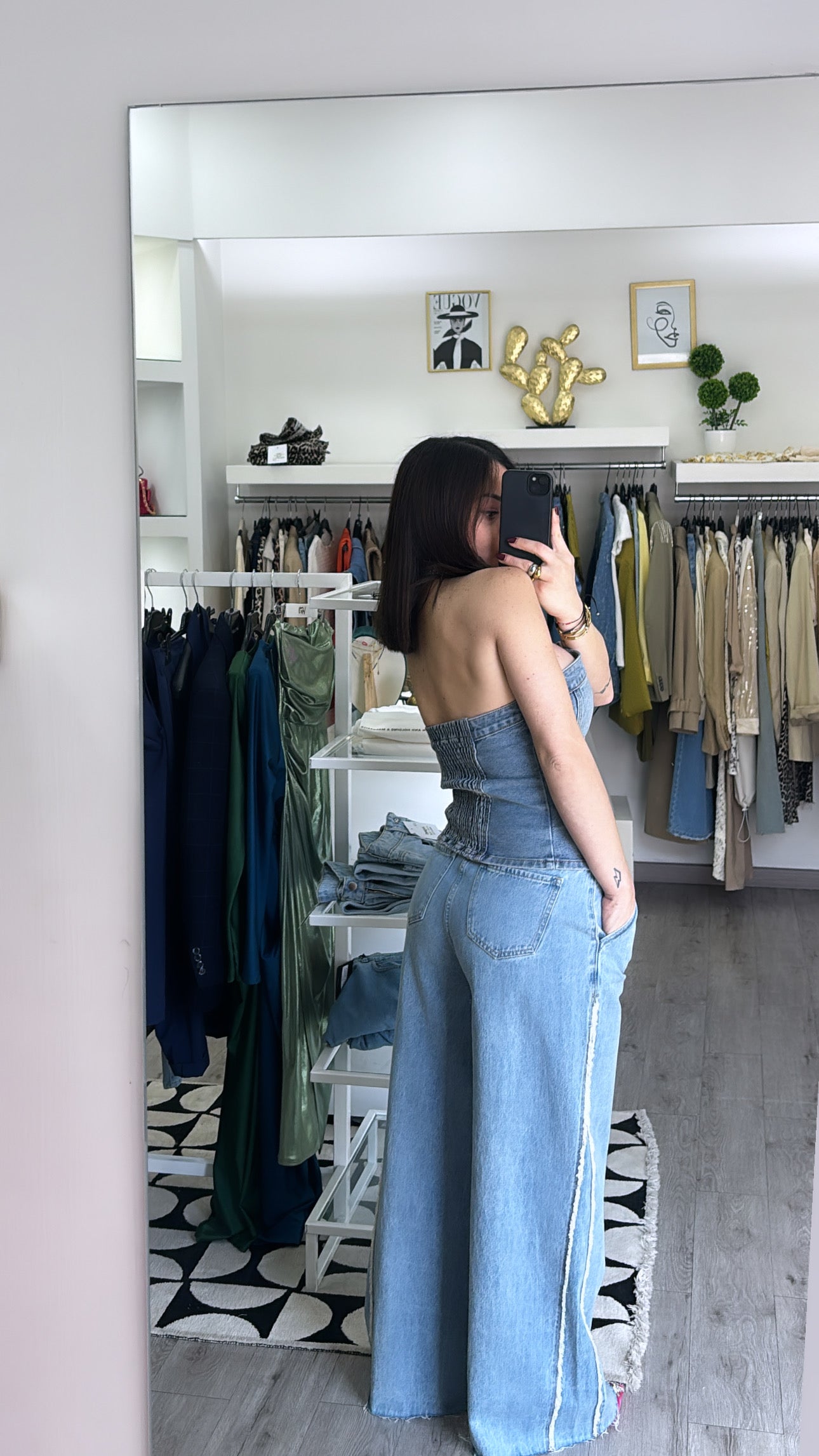 Top denim lumina