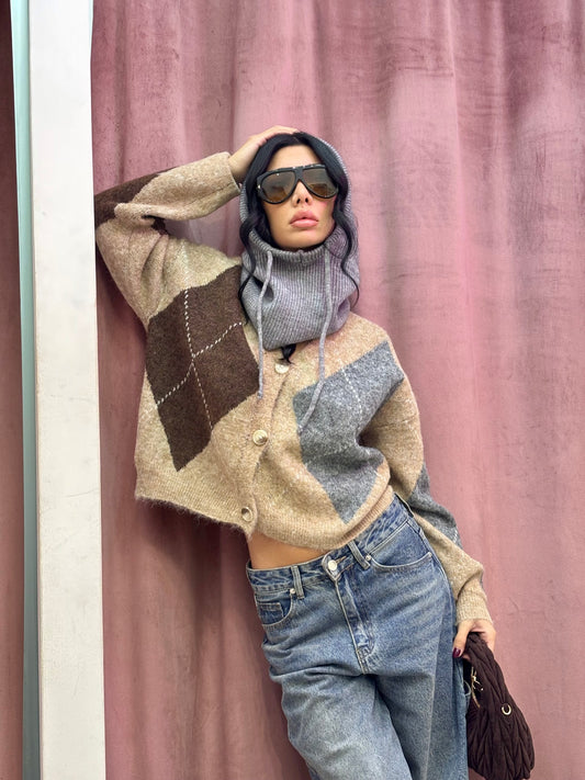 PUll cardigan in misto cashmere