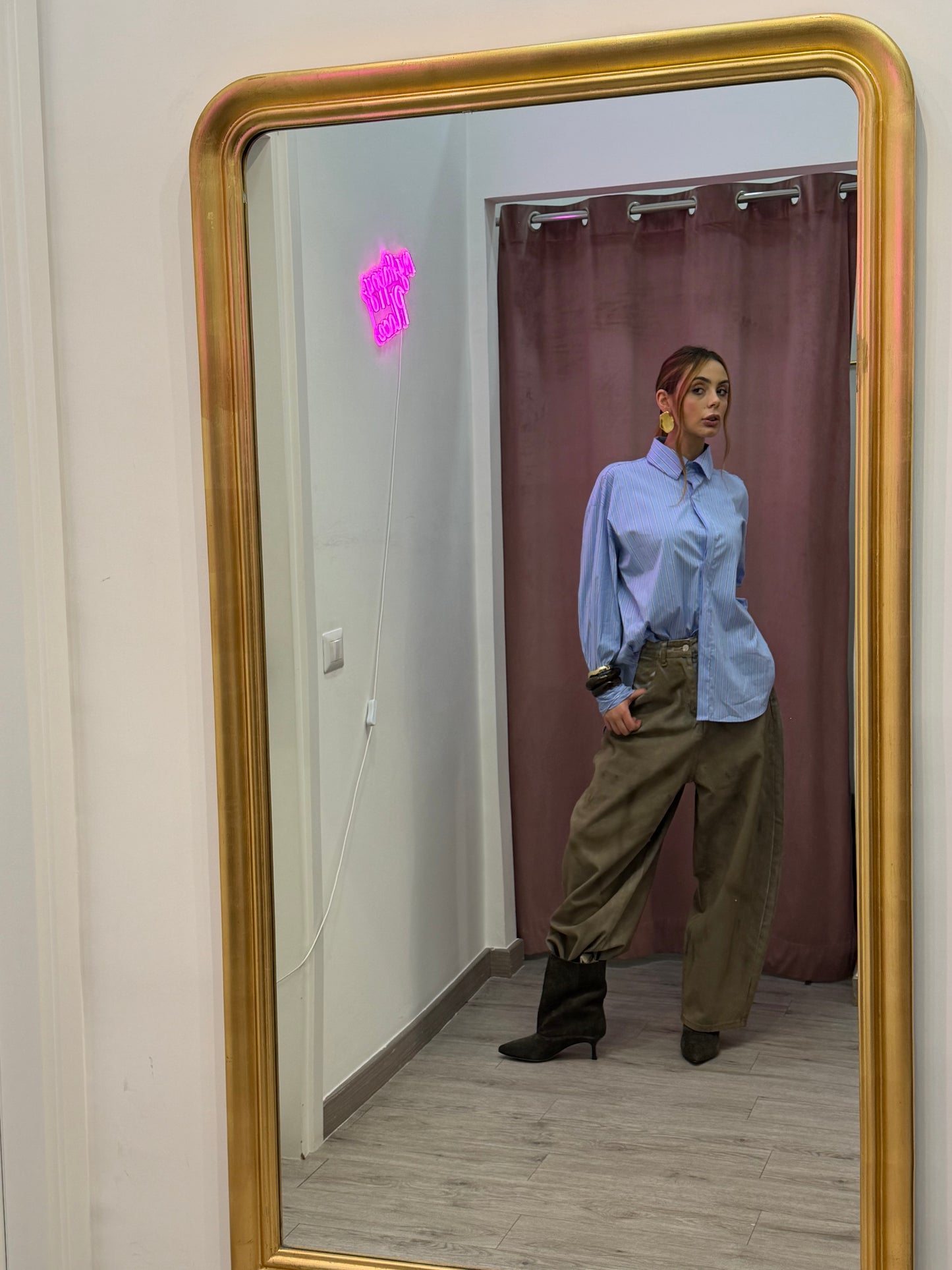 Maxi camicia a righe