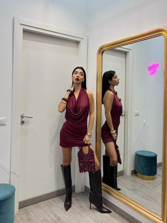 Mini dress Sabry  ( marrone / bordeaux )