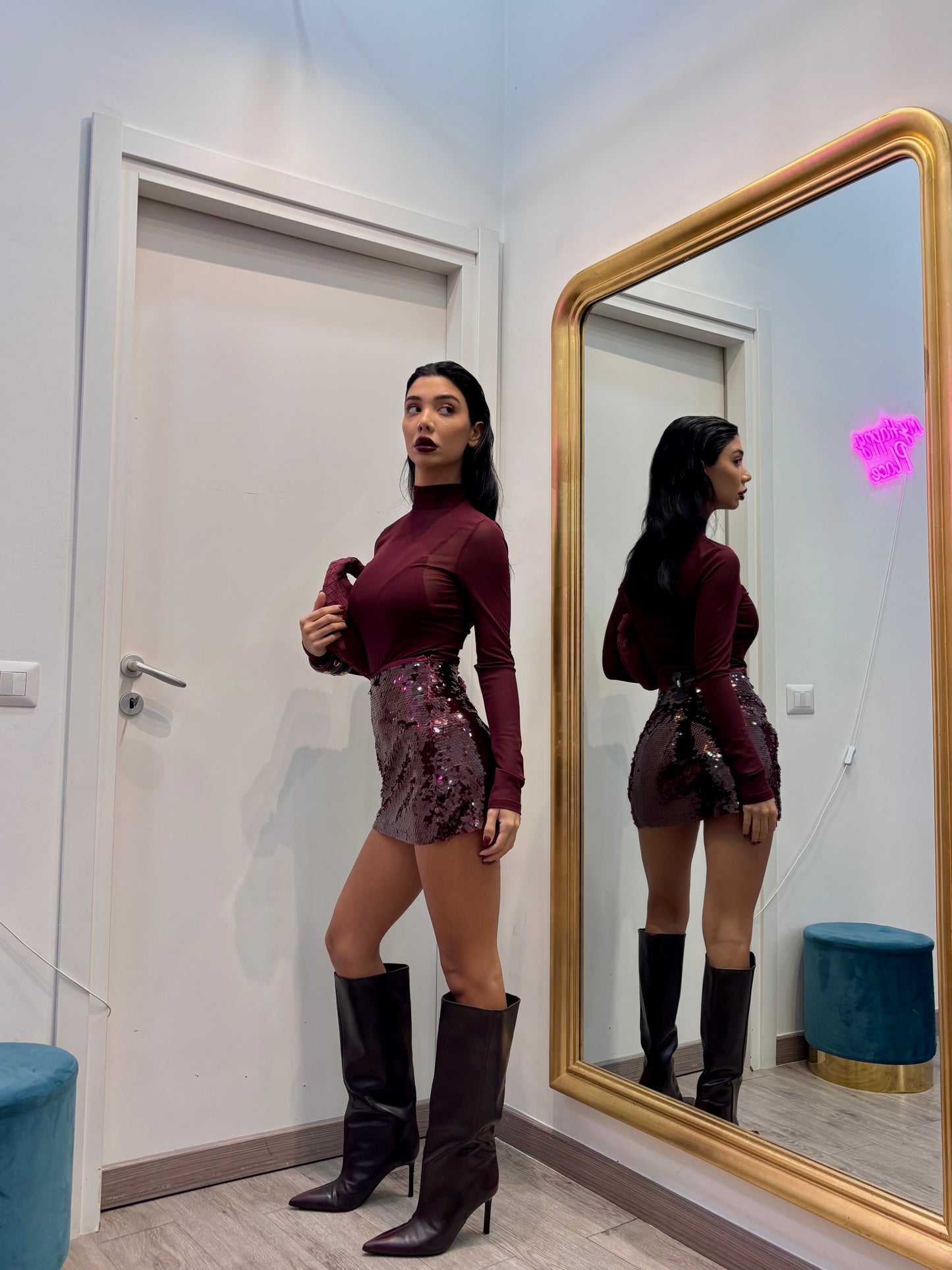 Mini sparkling ( bordeaux / marrone )