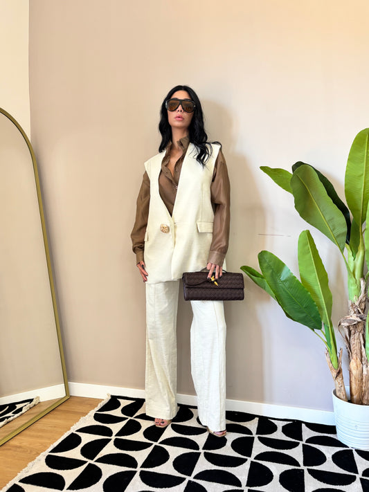 Gilet elegancia( panna / sabbia )